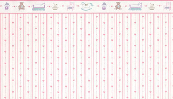 MINI GRAPHICS - 1 Inch Scale Dollhouse Miniature - Wallpaper: Dollhouse Hearts Pink - PACK OF 3 SHEETS (MG139D24) (139D4) 725104139240