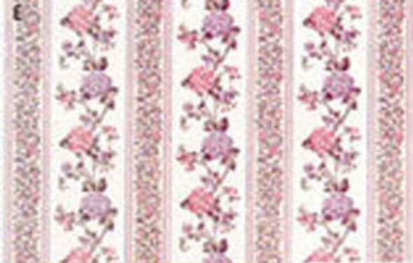 MINI GRAPHICS - 1 Inch Scale Dollhouse Miniature - Wallpaper: Kismet Stripe Pink - PACK OF 3 SHEETS (MG206D2) 725104206027