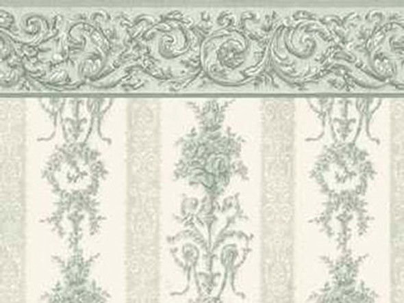 MINI GRAPHICS - 1 Inch Scale Dollhouse Miniature - Wallpaper: Symphony Stripe Seafoam - PACK OF 3 SHEETS (MG213D24) (213D4) 725104213247