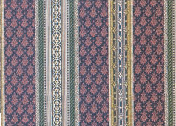 MINI GRAPHICS - 1 Inch Scale Dollhouse Miniature - Wallpaper: Hyde Park Burgundy - PACK OF 3 SHEETS (MG216D23) (216D3) 725104216231