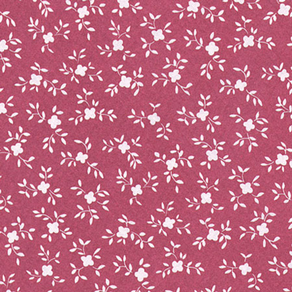 MINI GRAPHICS - 1 Inch Scale Dollhouse Miniature - Wallpaper: Baby Breath Burgundy - PACK OF 3 SHEETS (MG81A23) 725104081235