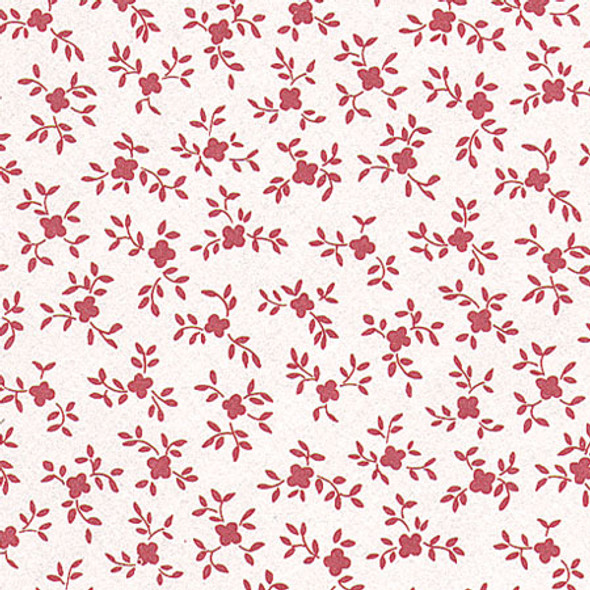 MINI GRAPHICS - 1 Inch Scale Dollhouse Miniature - Wallpaper: Baby Breath Reverse Burgundy - PACK OF 3 SHEETS (MG82A23) 725104082232