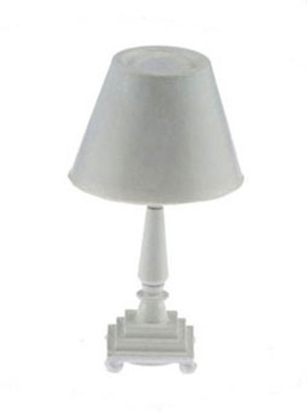 MINIATURE HOUSE - 1" Scale Dollhouse Miniature - Traditional Table Lamp, White (1048) 783970010483