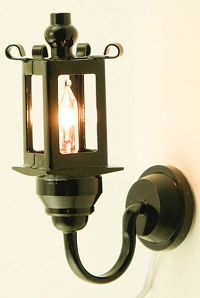 MINIATURE HOUSE - 1 Inch Scale Dollhouse Miniature - Black Coach Wall Lamp 12 Volt (MH45130) 783970451309