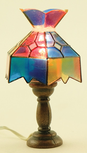 MINIATURE HOUSE - 1 Inch Scale Dollhouse TIFFANY TABLE LAMPS ASSORTED COLORS (620) 783970006202