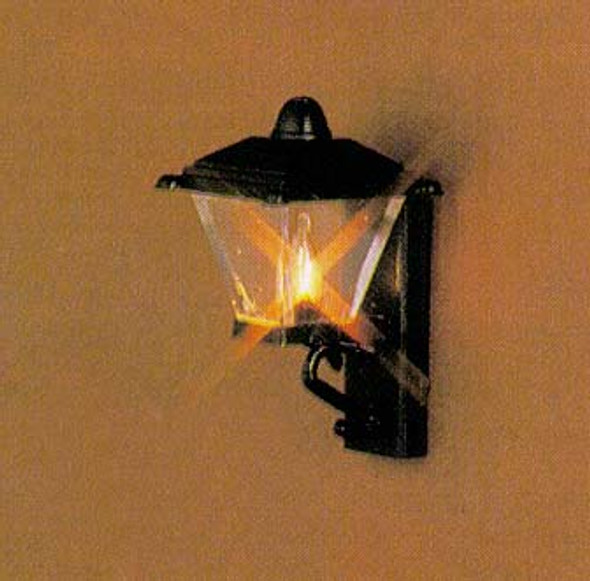 MINIATURE HOUSE - 1 Inch Scale Dollhouse BLACK COACH LAMP, 12 VOLT BLACK (628) 783970006288