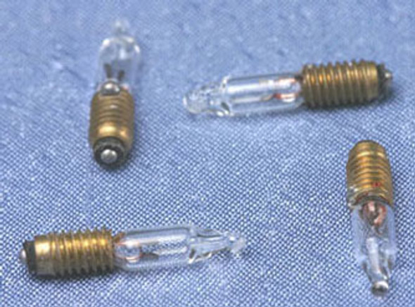 MINIATURE HOUSE - 1 Inch Scale Dollhouse Miniature - Candleflame Screw Bulb 3 Volt 4 pcs (MH639) 783970006394