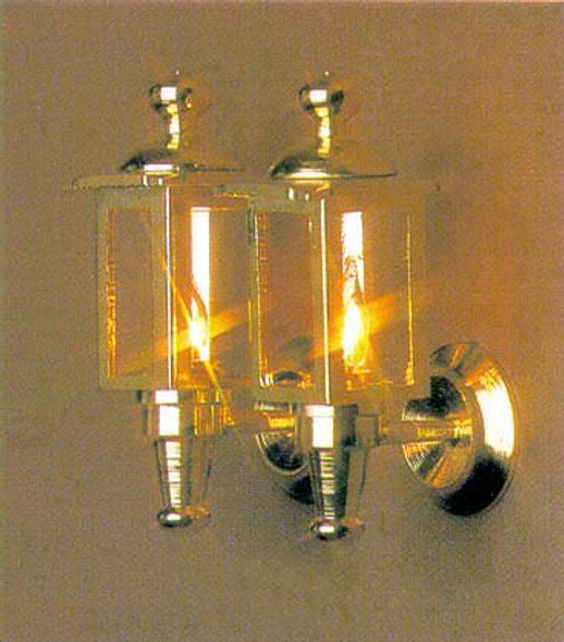 MINIATURE HOUSE - 1 Inch Scale Dollhouse Miniature - Brass Coach Lamps 2 pcs (MH760) 783970007605