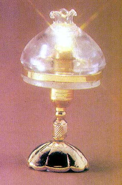 MINIATURE HOUSE - 1 Inch Scale Dollhouse Miniature - Victorian Table Lamp Clear Shade (MH864) 783970008640