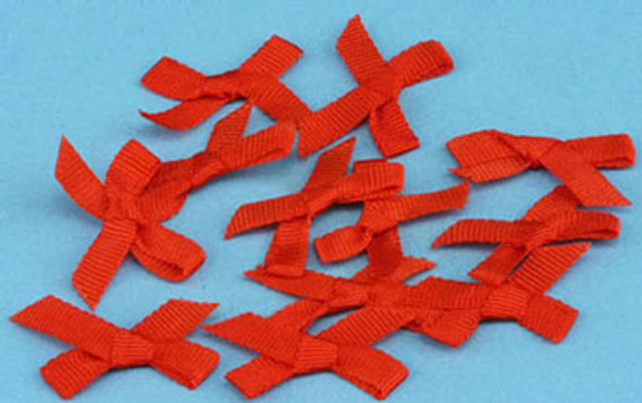 MULTI MINIS - 1 Inch Scale Dollhouse Miniature - Red Bow 12 pcs (MUL4100) 749939609532