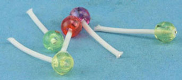 MULTI MINIS - 1 Inch Scale Dollhouse Miniature - 5 Lollipops (MUL4262) 749939610651