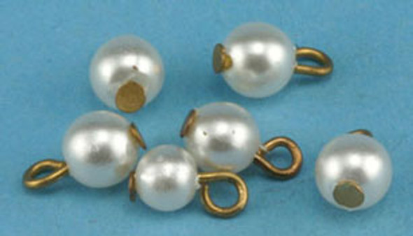 MULTI MINIS - 1 Inch Scale Dollhouse Miniature - Pearl Christmas Ornaments 6 pcs (MUL4609) 749939613287