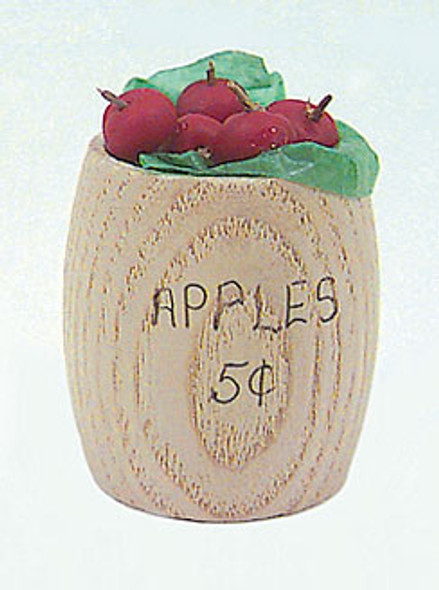 MULTI MINIS - 1 Inch Scale Dollhouse Miniature - Barrel Of Apples (MUL5151) 749939617155