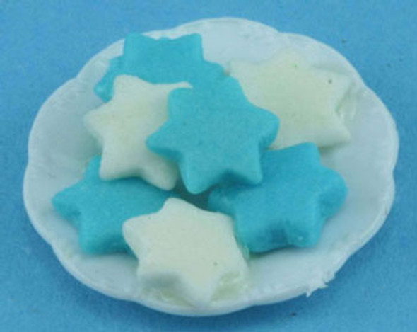 MULTI MINIS - 1 Inch Scale Dollhouse Miniature - Hanukkah Cookies On Plate (MUL5357G) 749939618244