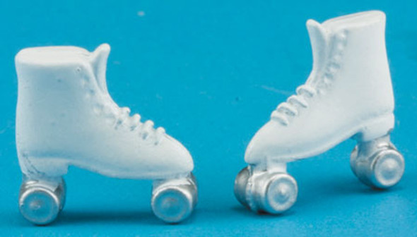 MULTI MINIS - 1" Scale White Roller Skates Dollhouse Miniature (5598) 749939621930