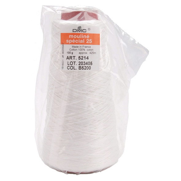 Buy the Dmc 6-Strand Embroidery Cotton 100g Cone-White (5214-W
