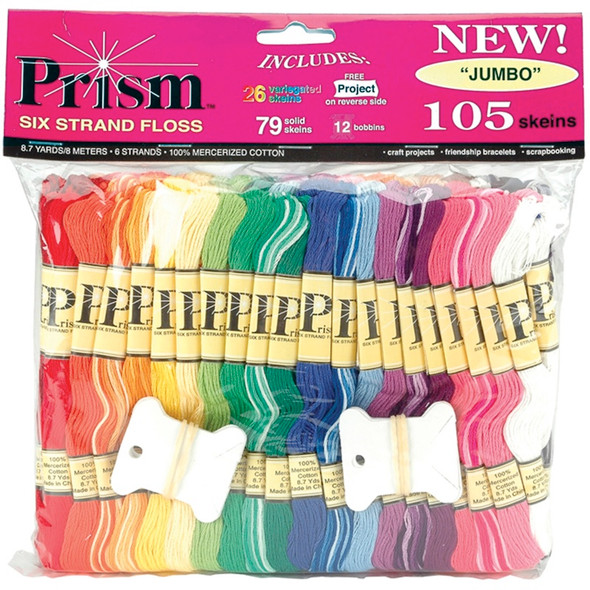 DMC - Prism 6-Strand Floss Jumbo Pack 8.7yd 105/Pkg-assorted colors (127306) 077540127306