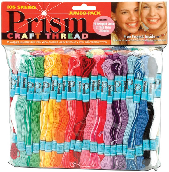 DMC - Prism Craft Thread Jumbo Pack 9.9yd 105/Pkg-Assorted colors (14951) 077540149513