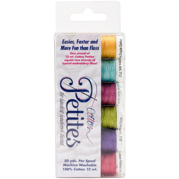SULKY - Sampler 12wt Cotton Petites 6/Pkg-Bright Colors Assortment (712-13) 727072001789