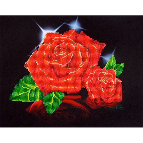 DIAMOND DOTZ - Diamond Embroidery Facet Art Kit 17"X13.75" - Red Rose Sparkle (DD5002) 4897073240688