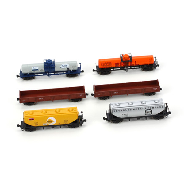 KATO N Mixed Freight Car Set (6) Freight Car Rolling Stock (N Scale