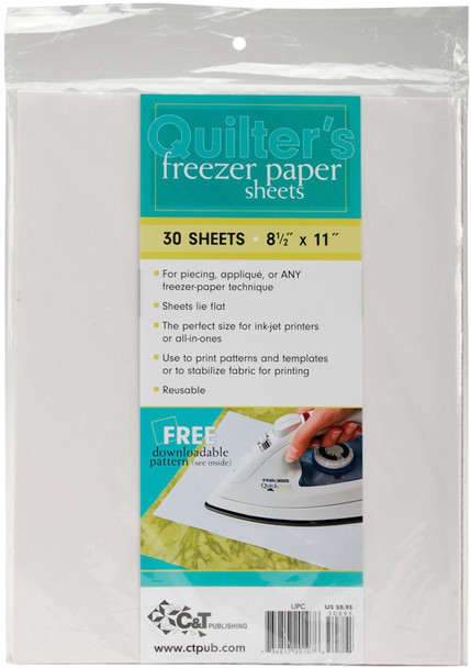 C&T PUBLISHING - Quilter's Freezer Paper Sheets-8.5"X11" 30/Pkg (20107) 734817201076