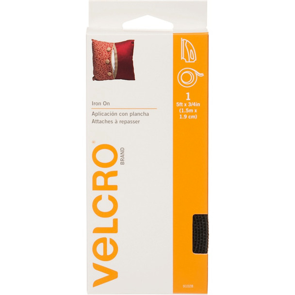 VELCRO BRAND - Iron-On Tape 3/4"X5'-Black (91028) 075967910280