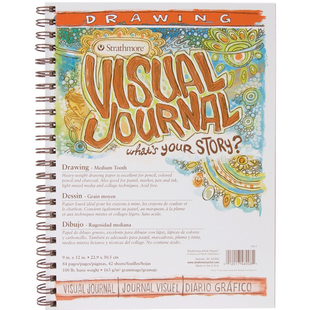 STRATHMORE - Visual Journal Drawing 9"X12"-42 Sheets (460900) 012017460081