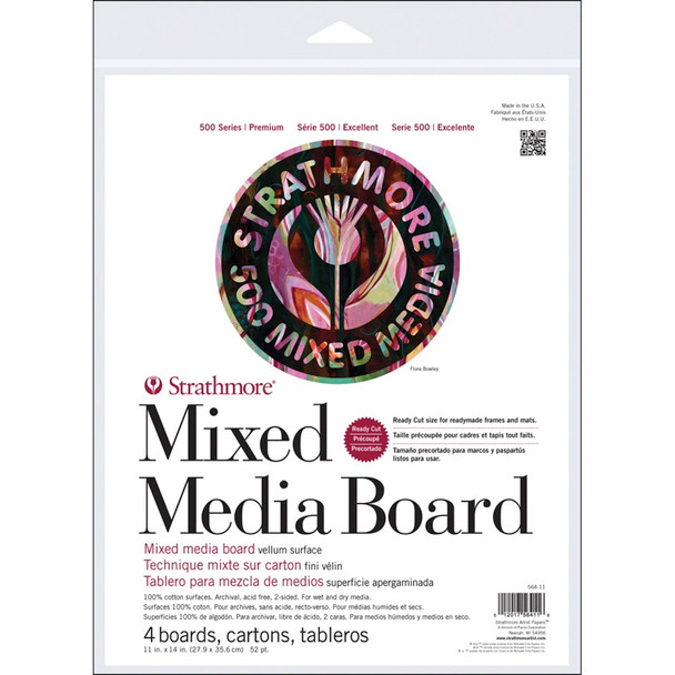 STRATHMORE - Mixed Media Boards 4/Pkg-11"X14" (62564110) 012017564116