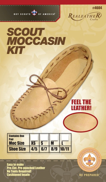 REALEATHER CRAFTS - Leathercraft Kit-Scout Moccasin - Size 6/7 (C4604-02) 870192001716