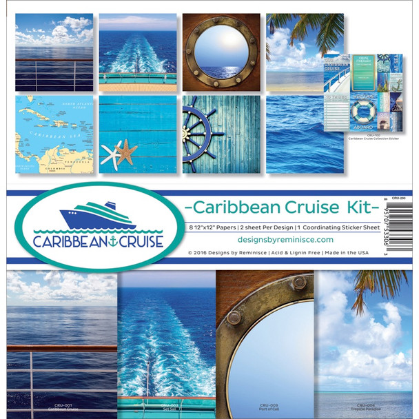 REMINISCE - Collection Kit 12"X12"-Caribbean Cruise Scrapbooking Paper (CRU200) 895707533063