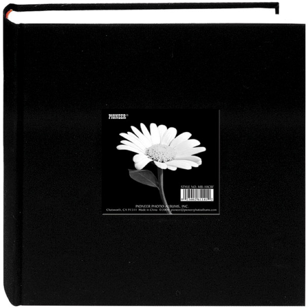PIONEER - Cloth Photo Album With Frame 9"X9"-Deep Black (DA200CBF-61805) 023602618053