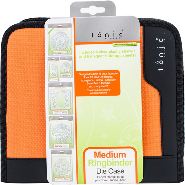 TONIC STUDIOS - Medium Ring Binder Die Case-Black & Orange (344) 5060193543444