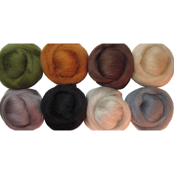 WISTYRIA EDITIONS - Wool Roving 12" .25oz 8/Pkg-Rustic (Wr-910) 816463010919