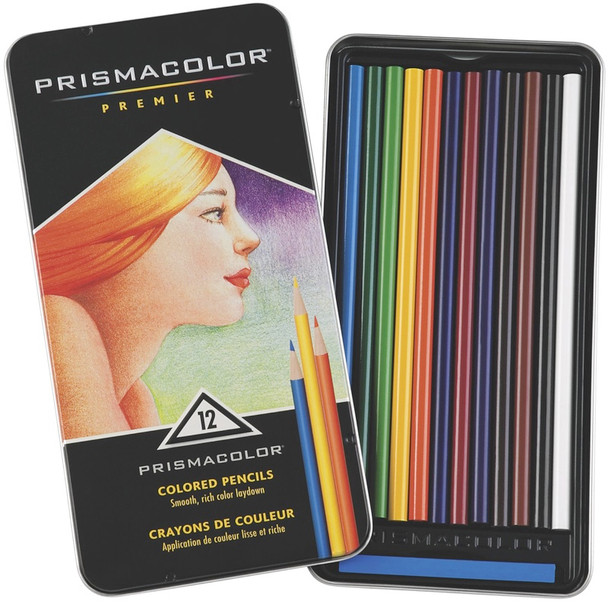 SANFORD - Prismacolor Premier Colored Pencils 12/Pkg-W/Bonus Art Stix (3596T) 070735035967