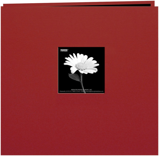 PIONEER - Book Cloth Cover Post Bound Album 12"X12"-Burgundy (MB10CB-FECBG) 023602619890