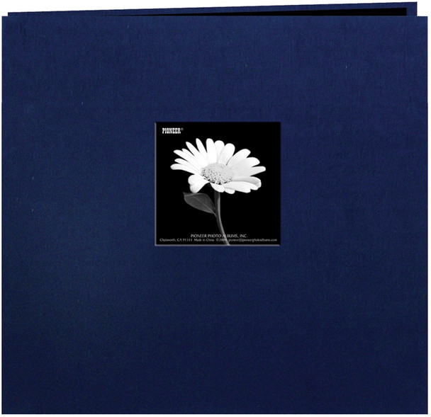 PIONEER - Book Cloth Cover Post Bound Album 12"X12"-Regal Navy (MB10CB-FE/RN) 023602619913
