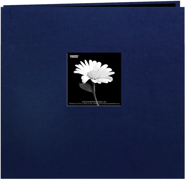 PIONEER - Book Cloth Cover Post Bound Album 8"X8"-Regal Navy (MB88CB-FE/RN) 023602619951