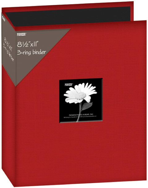 PIONEER - 3-Ring Fabric Album 8.5"X11"-Red (T811CBF-RD) 023602634909