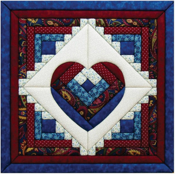 QUILT MAGIC - Log Cabin Heart Kit-15.5"X15.5" (Qm603) 724180006033