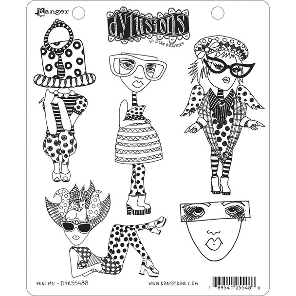 RANGER - Dyan Reaveley's Dylusions Cling Stamp Collections 8.5"X7"-Mini Me (DYR-55488) 789541055488