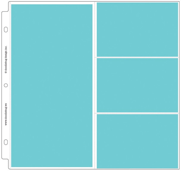 DOODLEBUG - Page Protectors 12"X12" 25/Pkg-(1) 6"X12" & (3) 6"X4" Pockets (DB2732) 842715027329