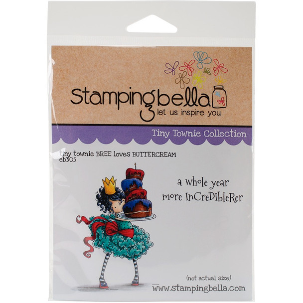 STAMPING BELLA - Cling Stamp 6.5"X4.5"-Tiny Townie Bree Loves Buttercream (EB305) 666307903057