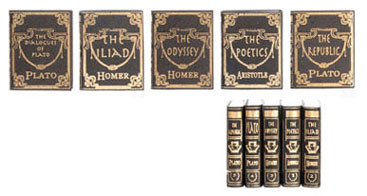 NEW CREATIONS 1" Scale Dollhouse Miniature - Greek Classics Books (NI147)