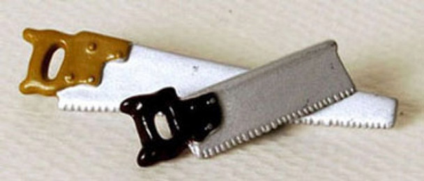 NEW CREATIONS - 1" Scale Dollhouse Miniature - 2 Piece Saw Set Long Saw 2 Inches Long (RA0408)
