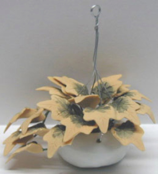 NEW CREATIONS - 1" Scale Dollhouse Miniature - Hanging Varigated Ivy 2 3/8 Inches (RP0758)