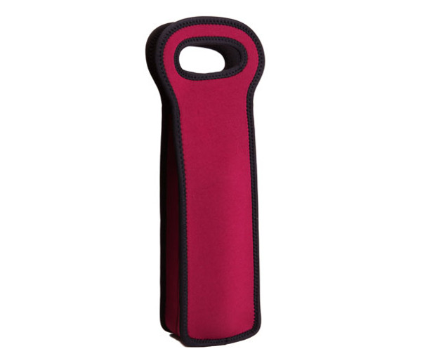 ZEE'S CREATIONS - Neoprene Wine Tote Single Bottle - Burgundy (NP116) 817441016138