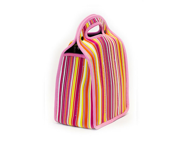 ZEE'S CREATIONS - Neoprene 6-Pack Tote - Bright Stripes (NP301) 817441011584