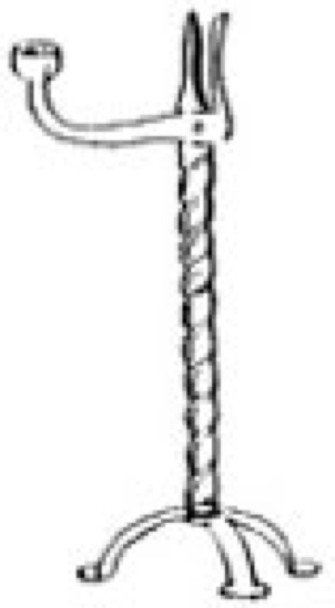 OLDE MOUNTAIN MINIATURES - 1" Scale Dollhouse Miniature - Rush Light Stand (H106)