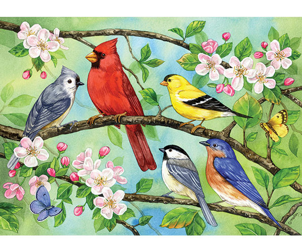 OUTSET MEDIA GAMES - Bloomin' Birds - 350 Piece Family Jigsaw Puzzle (OM54606) 625012546065
